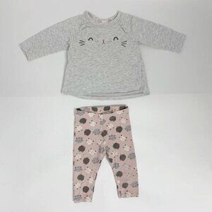 H&M 2 piece set cats kittens Sz 6-9M